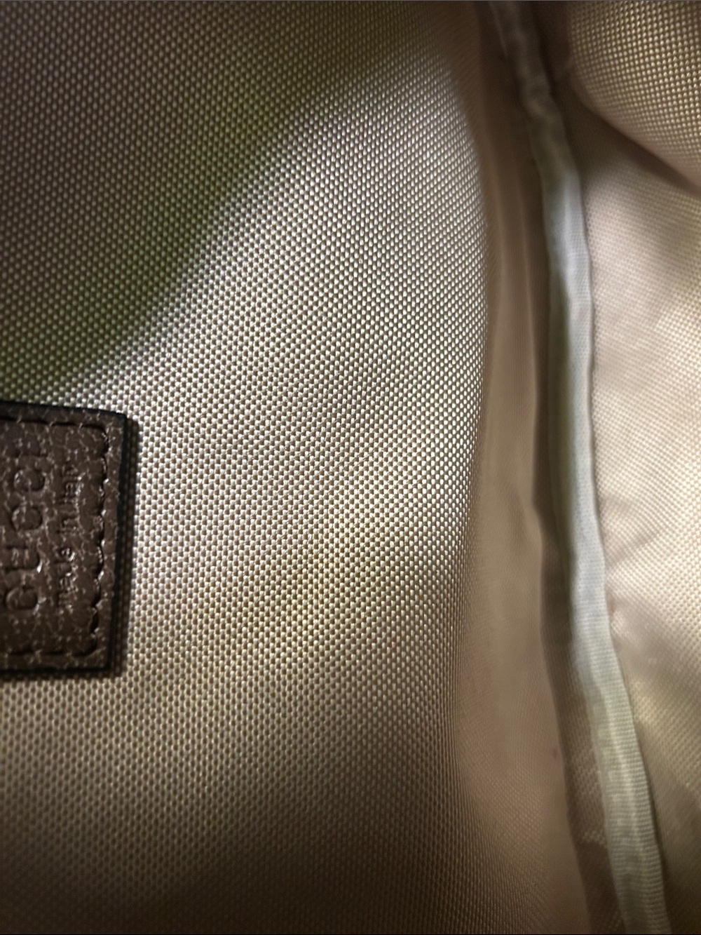 GG Beige/Brown Canvas Cross Body Bag with Green-Red Web Strap - Picture 7 of 7